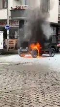 Doğu Karadeniz'de Araç Yangını: Cip Kullanılamaz Hale Geldi