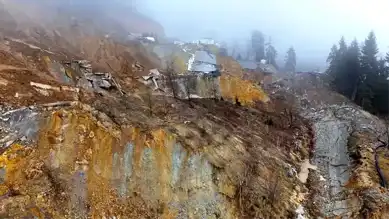 Artvin Murgul'da Heyelan: Köylüler Canlarını Kurtardı