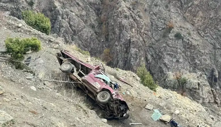Artvin'de Şarampole Devrilen Kamyonet: 3 Yaralı